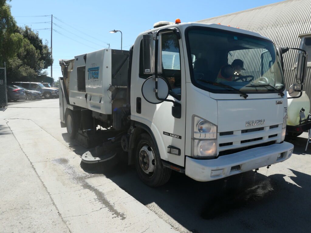 Street sweeper yard